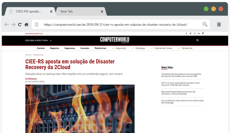 CIEE-RS aposta em solução de Disaster Recovery da 2Cloud
